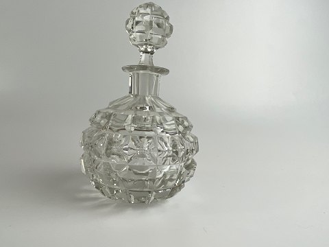 Smuk parfume flakon / parfumeflaske af krystalglas, Art Deco form. DKK 350