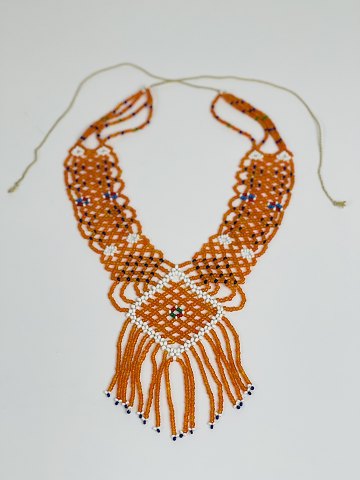 Vintage halssmykke / halskæde af glasperler, 1970