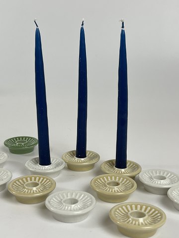 Små keramik lysestager til kertelys (juletræslys) fra PLA-keramik "made in Denmark".