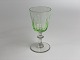 Chr. d. 8 grønt hvidvinsglas med facetteret kumme