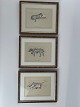 3 hundebilleder  af Cecil Aldrin (1870-1935), vintage tryk, reproduktion, sign. i tryk