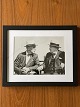 Originalt sort-hvidt vintage foto taget under Anden Verdenskrig af Winston Churchill og Franklin D. Roosevelt under den første tophemmelige Quebec konference i 1943 med kodenavnet Quadrant, som bl.a  handlede om operation Overlord. Gelatine silver